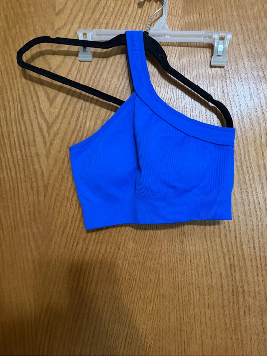 OQQ Other - One-Shoulder Ribbed Crop Top/bra in Electric Blue OQQ medium